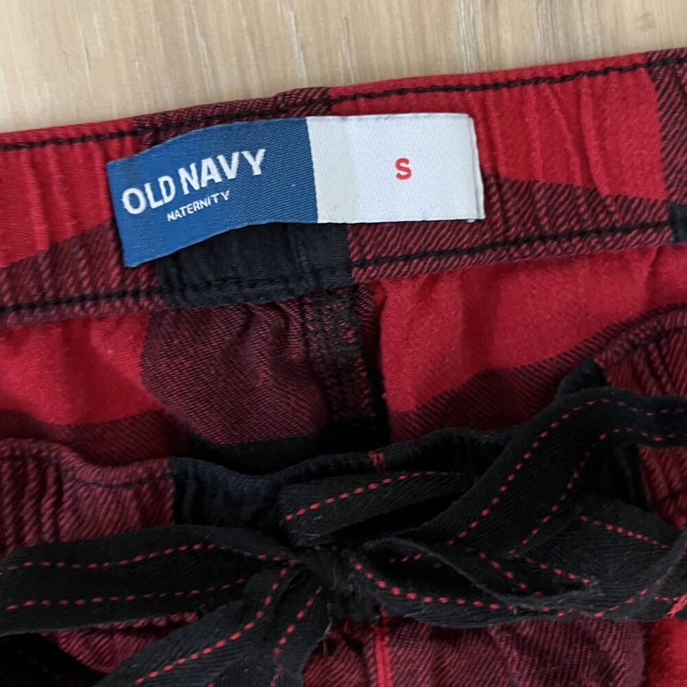 Womens / Teen Red & Black Tartan Plaid Pj Pajamas Bottoms by Old Navy sz Small - Picture 3 of 3